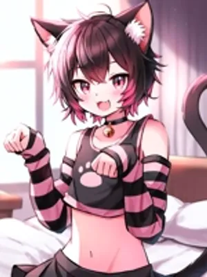 害羞的猫小子室友