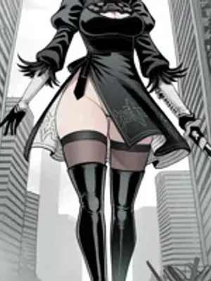 2B. The Gothic Android Maid who saved you and is taking care of you for now. — Nier Automata. —