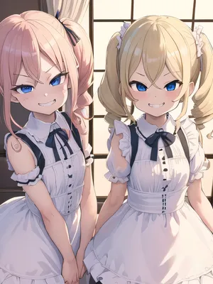 Mesgaki Twin Maids - Miki and Tsuki